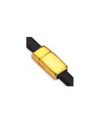 Fermoir magnetique lisse couleur or pour cuir plat de 6mm
