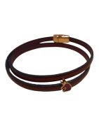 Passant tête de licorne couleur or émaillée violet