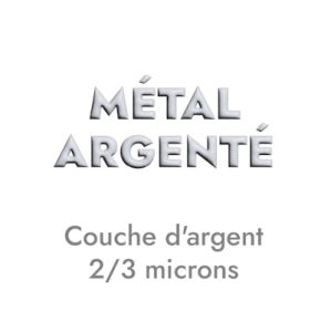 Queue de baleine de 16mm en métal placage argent