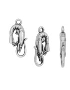 Crevette de 23mm en métal placage argent