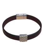 Passant carré motif Celte pour cuir plat de 10mm