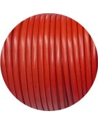 Lacet de cuir rond orange de 5mm-Espagne-Premium
