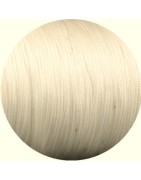Cordon rond blanc en polyester ciré de 1mm