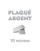 Embout fermoir complet en kit plaqué 10 microns pour cuir plat de 10mm