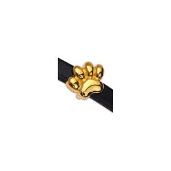 Passant patte de chien zamak couleur or pour cuir plat de 5mm