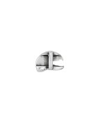 Passant pince de homard en zamak placage argent pour cuir plat de 5mm
