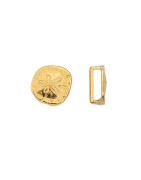 Passant ethnique rond couleur or pour cuir plat de 10mm