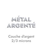 Dome lisse de 7mm en zamak placage argent pour cuir plat 5mm
