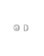 Dome lisse de 7mm en zamak placage argent pour cuir plat 5mm