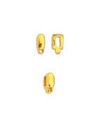 Passant type hanger en zamak couleur or pour cuir plat de 5mm