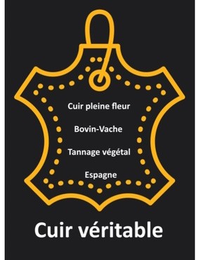 Cuir plat 5mm imprimé dentelle noire sur fond fauve en vente au cm
