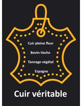 Cuir plat de 3mm fantaisie avec relief blanc et or en vente au cm