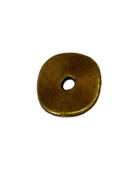 Sachet de 10 perles intercalaires lisses couleur bronze-10mm