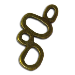 Intercalaire 4 anneaux soudes couleur bronze-36mm