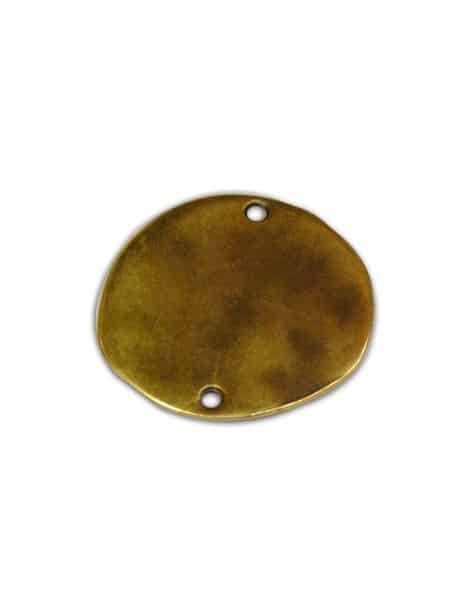 Plaque intercalaire rond 2 accroches couleur bronze-32mm