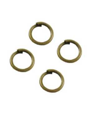 Lot de 50 anneaux de jonction en metal couleur bronze antique-4x0.7mm