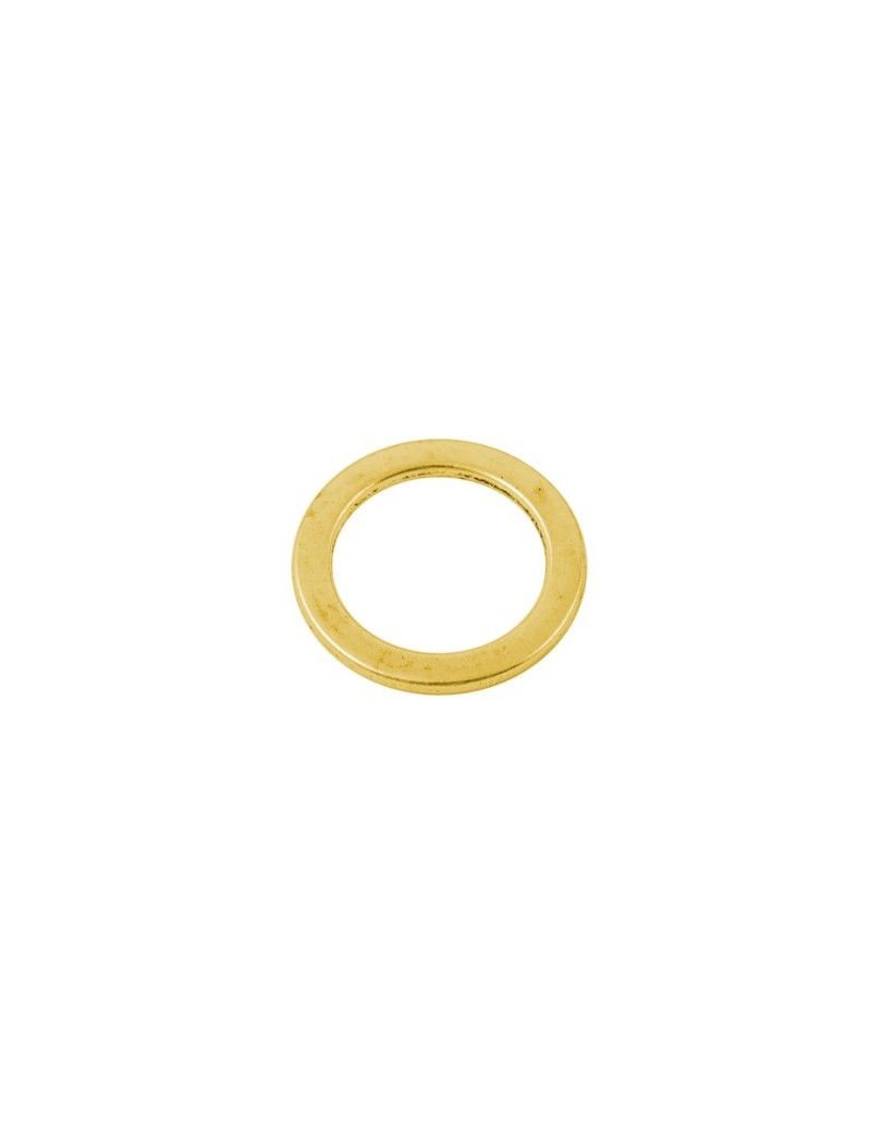 Gros anneau plat lisse couleur or antique-28.5mm