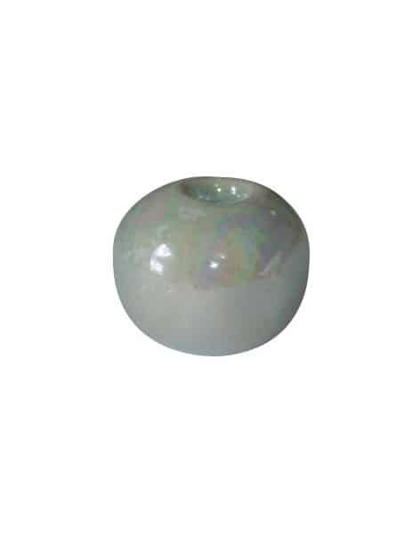 Perle ronde ceramique bleu pastel clair-12mm