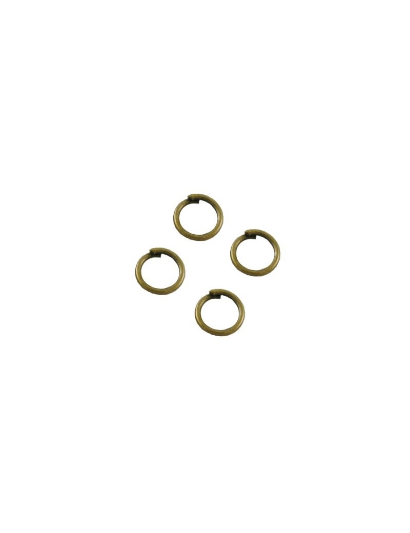 Lot de 50 anneaux de jonction en metal couleur bronze antique-10x1.2mm