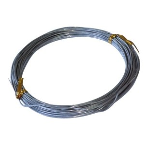 Rouleau de fil aluminium rond couleur platine-1mm-12 metres