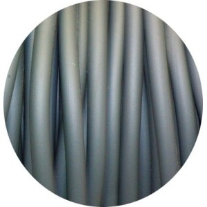 Cordon PVC rond creux opaque gris mat de 5mm déjà coupé à 1 mètre
