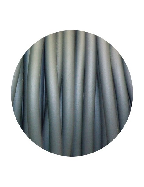 Cordon PVC rond creux opaque gris mat de 5mm déjà coupé à 1 mètre
