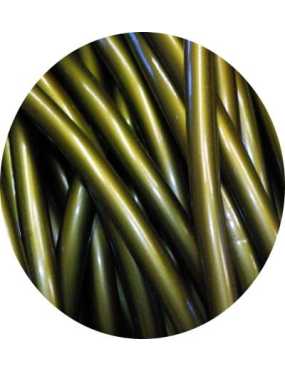 Cordon PVC rond creux opaque bronze de 5mm déjà coupé à 1 mètre
