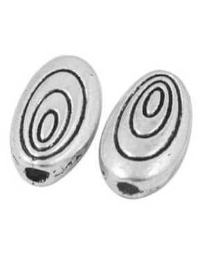 Perle ovale gravee ellipses-10mm