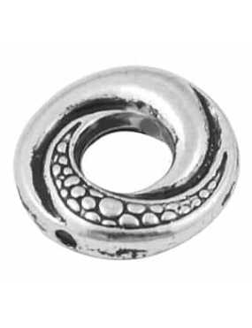 Perle anneau gravee pas japonais sans plomb-15mm