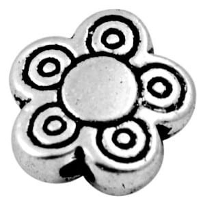 Perle fleur tres bien finie sans plomb sans nickel-10mm