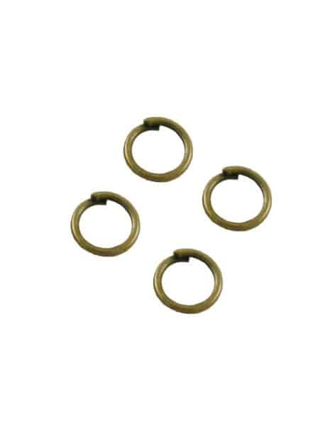 Lot de 50 anneaux de jonction en metal couleur bronze antique-7x0.7mm