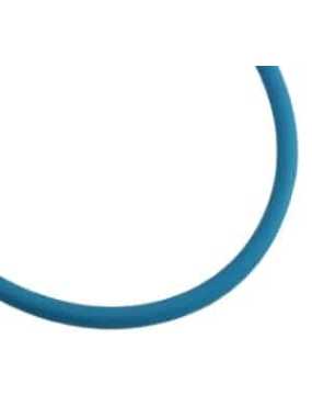 Buna cord-Cordon caoutchouc creux bleu turquoise-4mm
