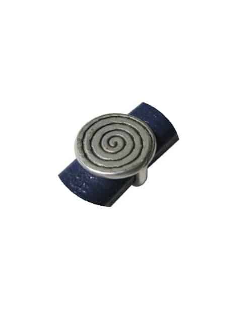 Spirale ronde a intercaler en metal placage argent-13mm