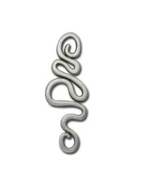 Intercalaire serpent metal placage argent-44mm