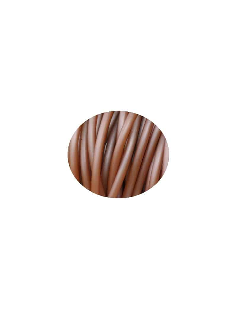 Cordon PVC creux de couleur marron-3mm