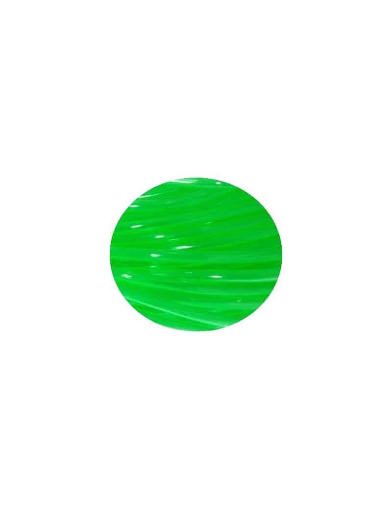 Cordon PVC creux de couleur vert vif-3mm