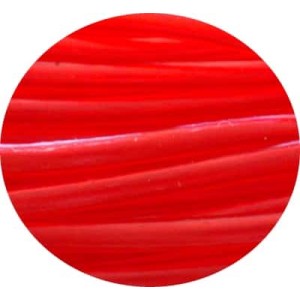 Cordon PVC creux de couleur rouge translucide-3mm