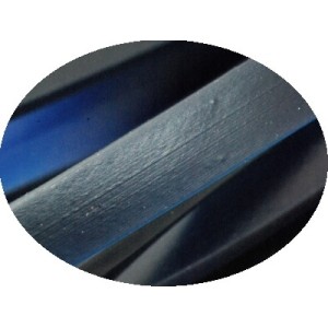 Cordon caoutchouc plat bleu metal-6mmx2mm