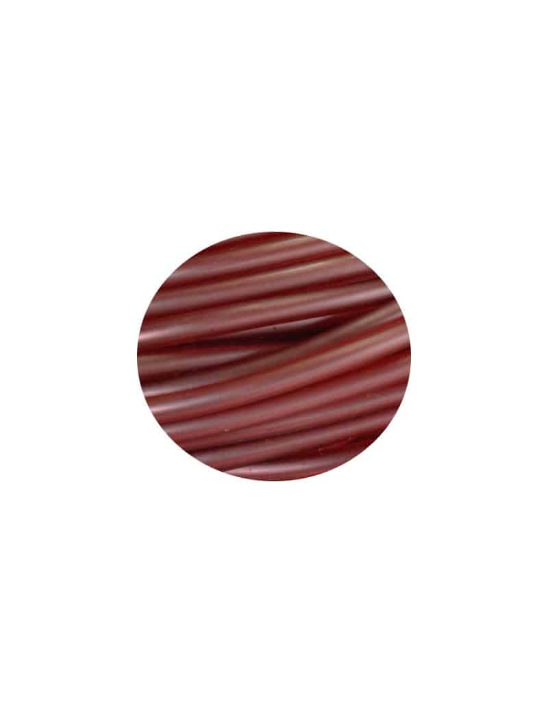 Cordon PVC creux de couleur bordeaux-3mm