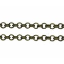 Chaine de 4mm maillons ronds couleur bronze antique coupée à 1 mètre