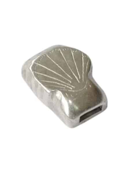 Fermoir magnetique coquillage placage argent-19mm