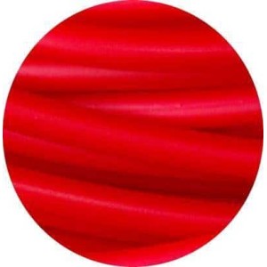Cordon rond de PVC creux opaque rouge-3mm