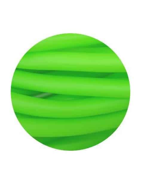 Cordon rond de PVC creux opaque vert-3mm