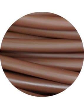 Cordon rond de PVC creux opaque marron-3mm