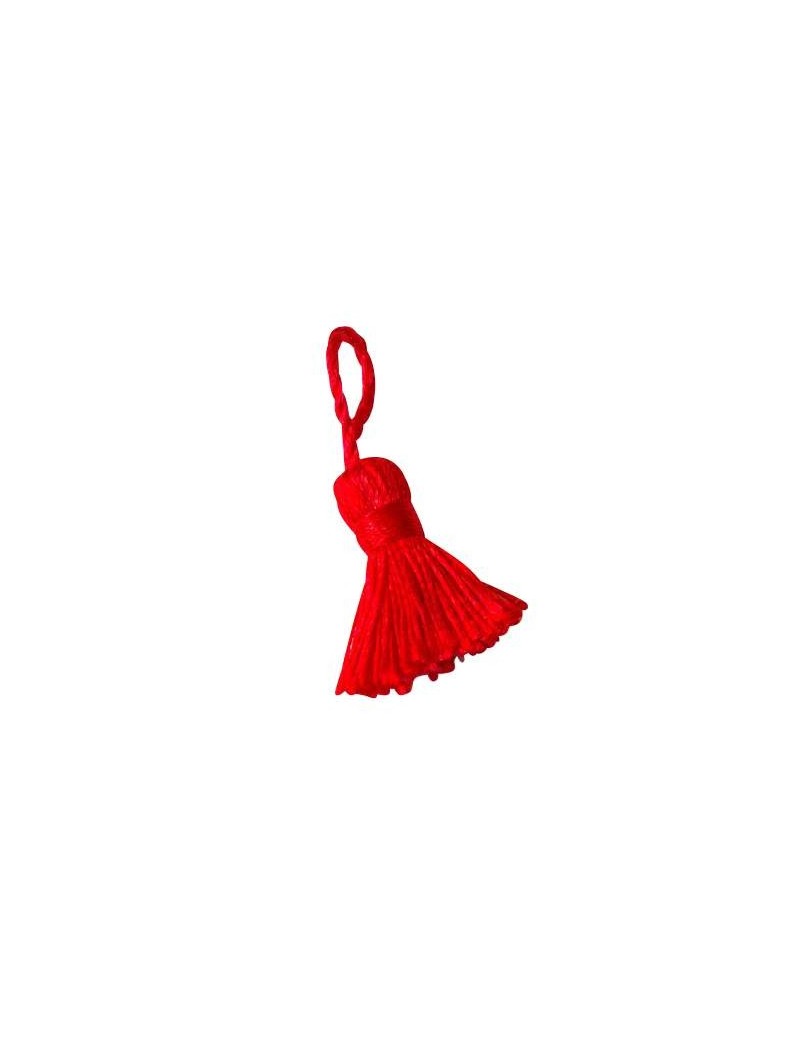 Pompon en fil couleur rouge-25mm