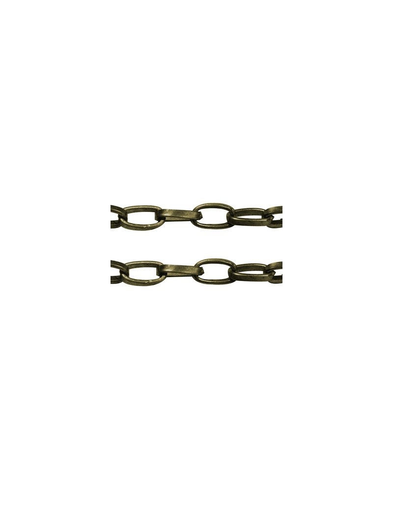Chaine allongee en metal couleur bronze antique-6.9mm