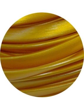 Cordon caoutchouc plat dore opaque-6mmx2mm
