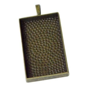 Support Fimo-Cadre rectangle couleur bronze pour fimo-58mm