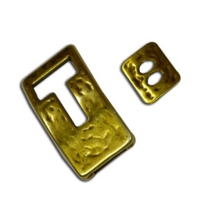 Fermoir rectangle bronze multi lacets-40mm