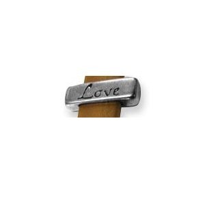 Passant message love pour cuir plat de 10mm-18mm